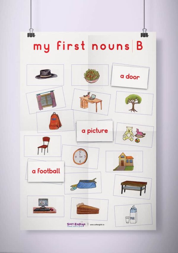 פוסטר שמשונית -  My First Nouns | B