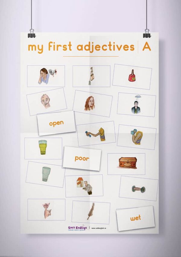 פוסטר שמשונית -  My First Adjectives | A